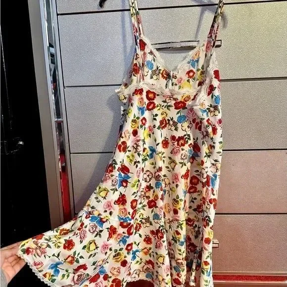 Vintage Natori Slip Nightgown Floral sleep Slip Dress - Large - Picture 10 of 14